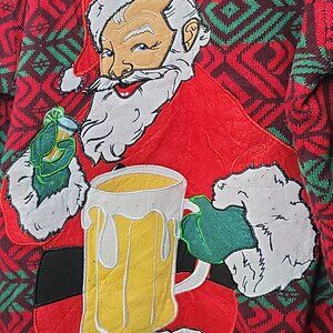 99 Jane Street Women's Santa Ugly Christmas Tunic Sweater Large (U29)